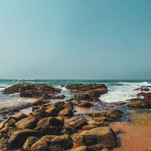 Rocks on the beach, Ballito - Short-term Rentals on the North Coast of KwaZulu-Natal.